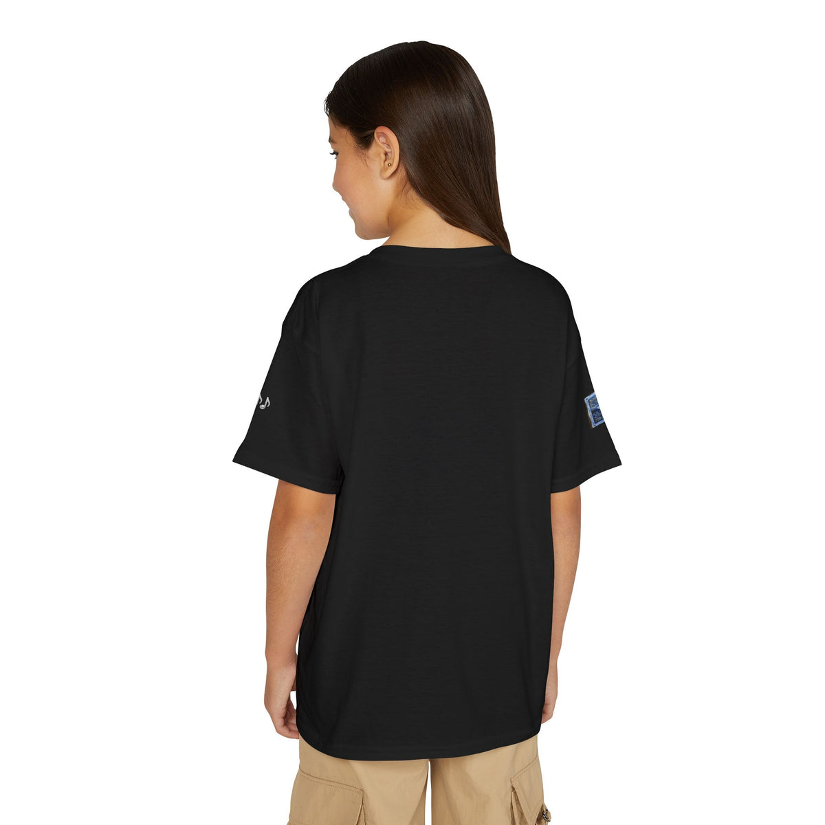 Small Hands, Big Sound — Boy Violin Pre-Teen Musician Tee (Deep Blue)