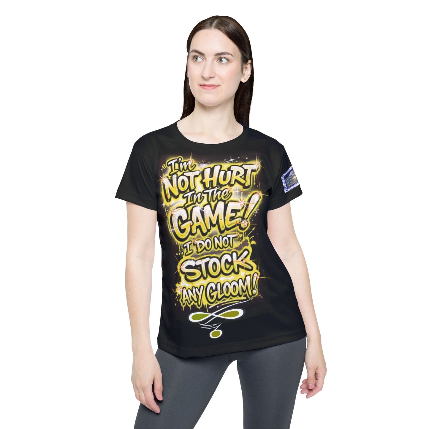 Botany Bloom Gold Black - Women's Sports Jersey (AOP)