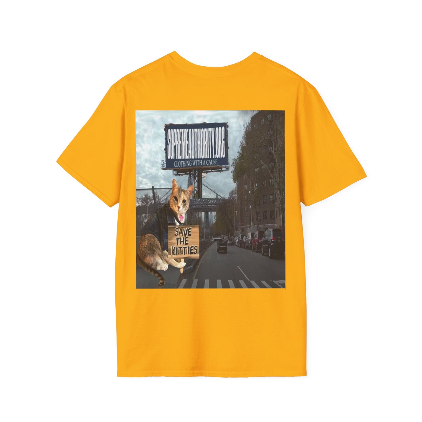 SAVE THE KITTIES - Cat Rescue Fund Raiser - Unisex Soft style T-Shirt