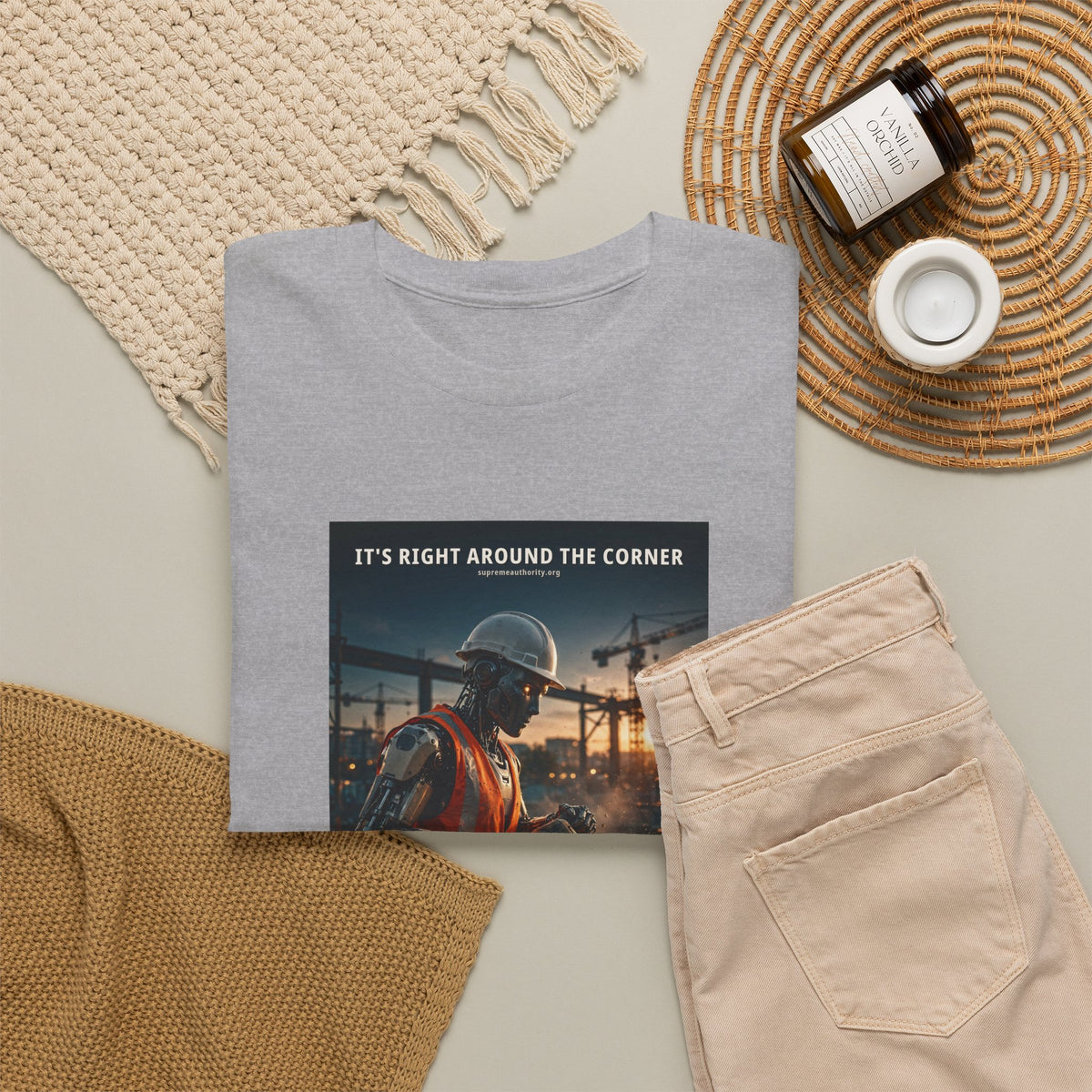 It's Right Around The Corner — Construction Worker Robot Tee (Budget Edition)
