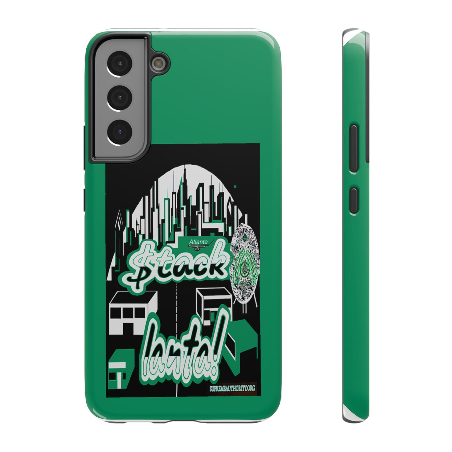 Stack-lanta 2 Remix Green Supreme Authority Samsung  ONLY  -Impact-Resistant Cases