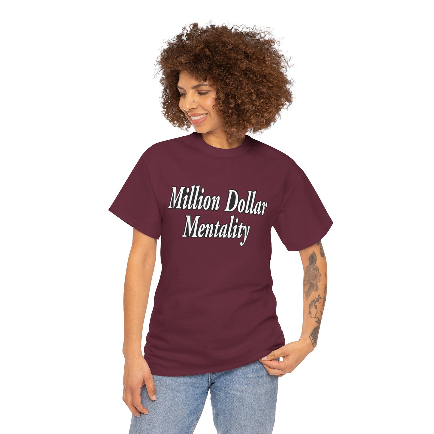 Million Dollar Mentality 2 w/ Life Hack Unisex Heavy Cotton Tee