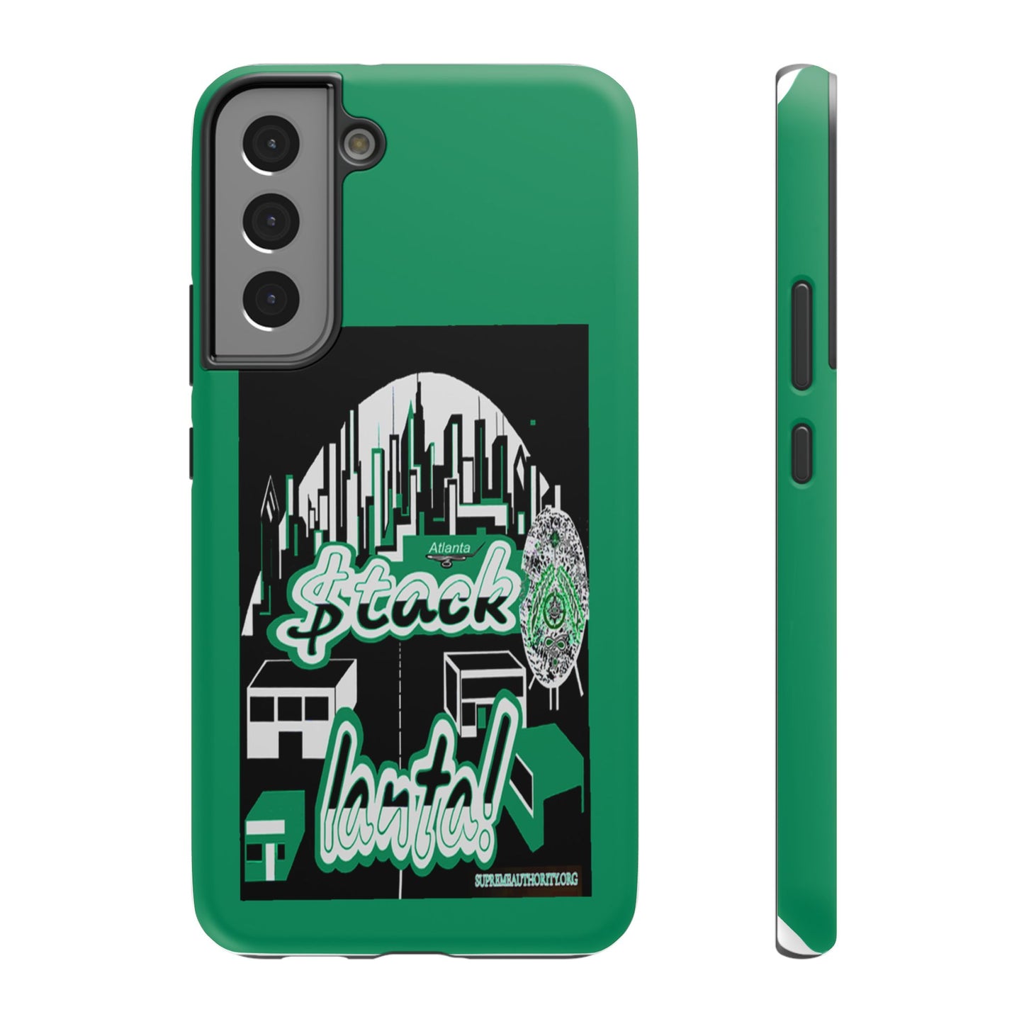 Stack-lanta 2 Remix Green Supreme Authority Samsung  ONLY  -Impact-Resistant Cases