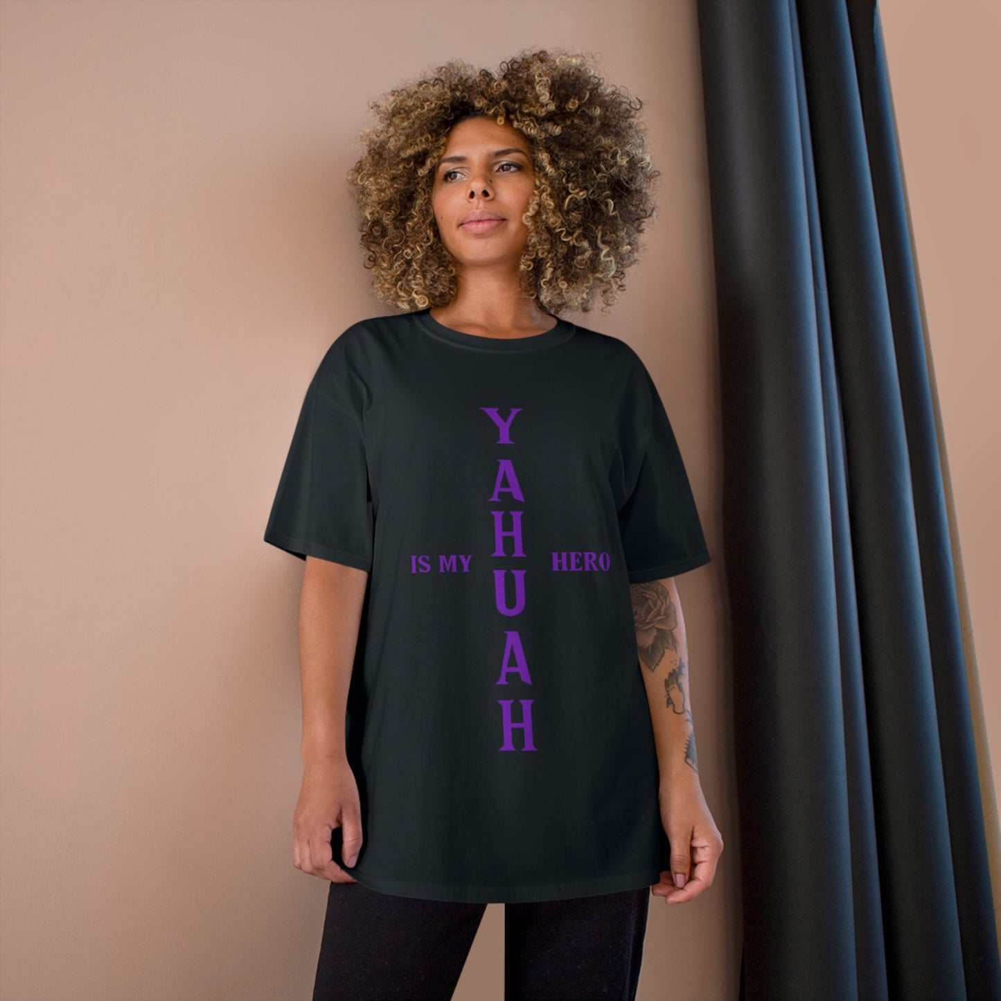 YAHUAH HERO -Lady J, custom - Champion T-Shirt