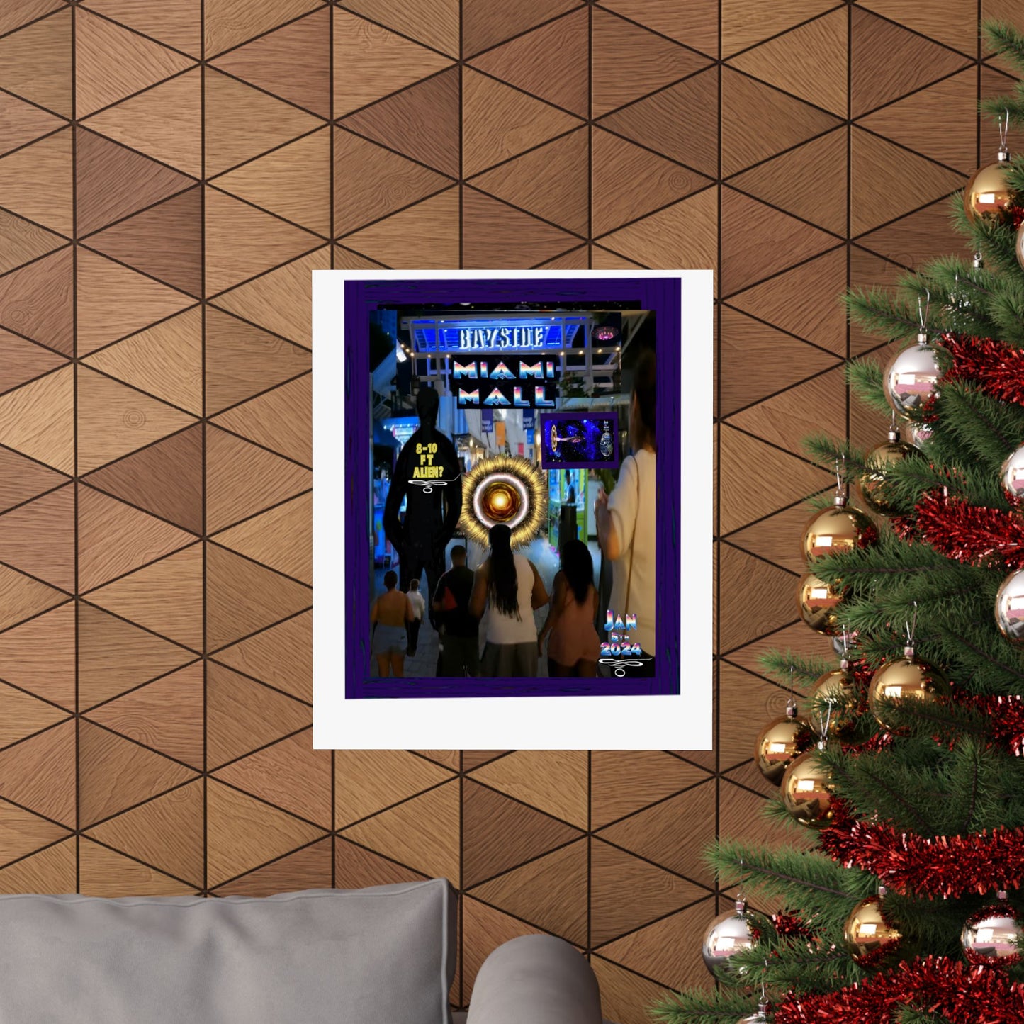 Miami Alien Mall 2 Matte Vertical Posters