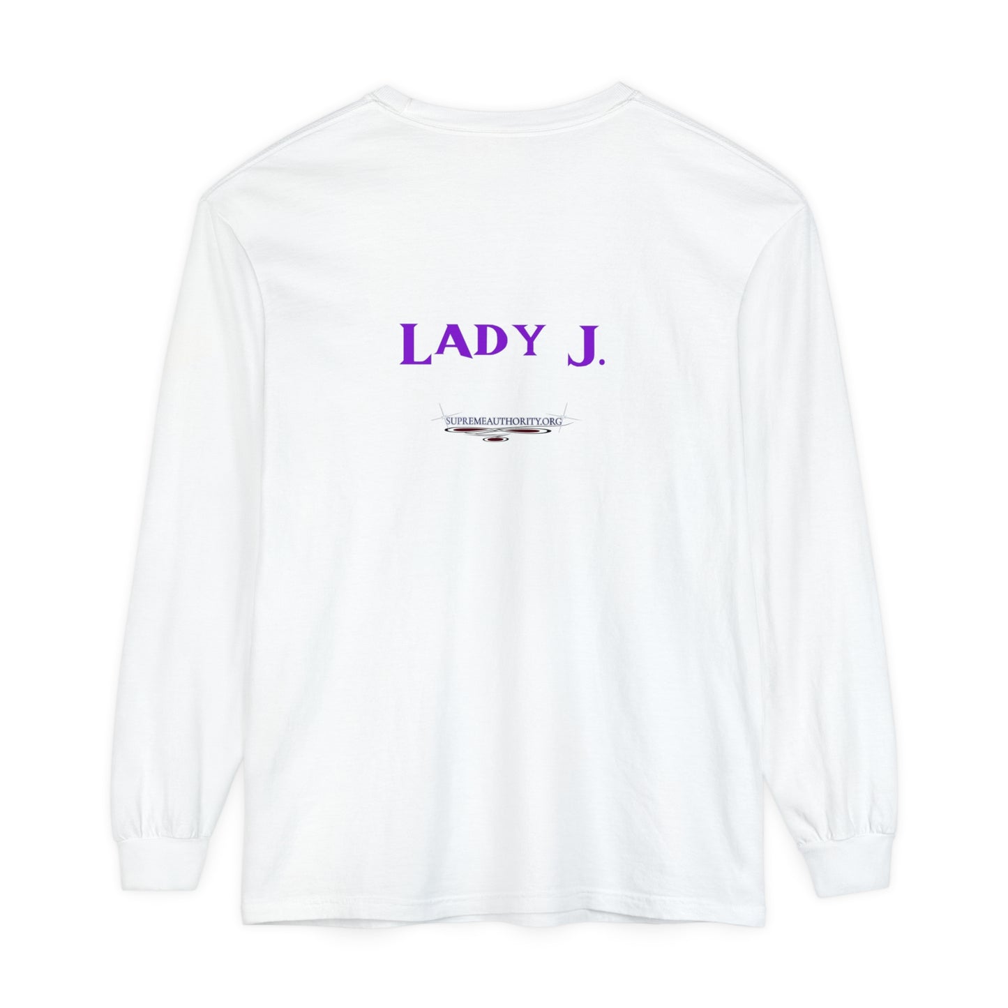 YAHUAH HERO - Lady J, custom - Unisex Garment-dyed Long Sleeve T-Shirt