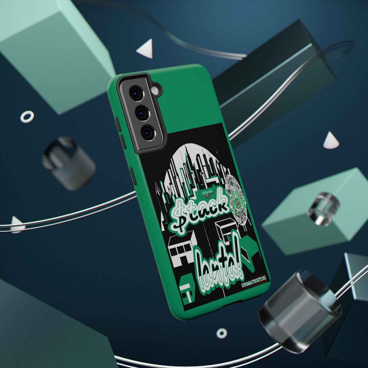 Stack-lanta 2 Remix Green Supreme Authority Samsung  ONLY  -Impact-Resistant Cases