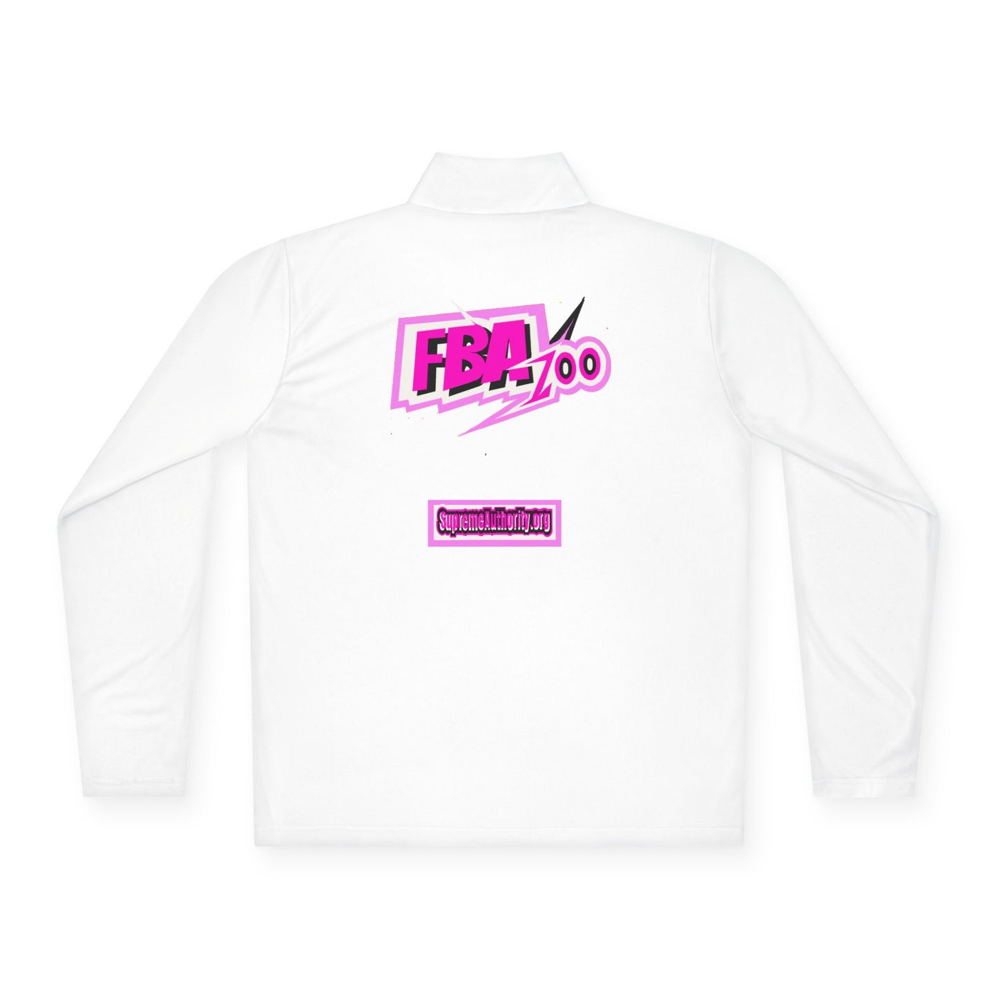 Quarter-Zip Pullover — Retro Pink "FBA 100" Logo Pullover