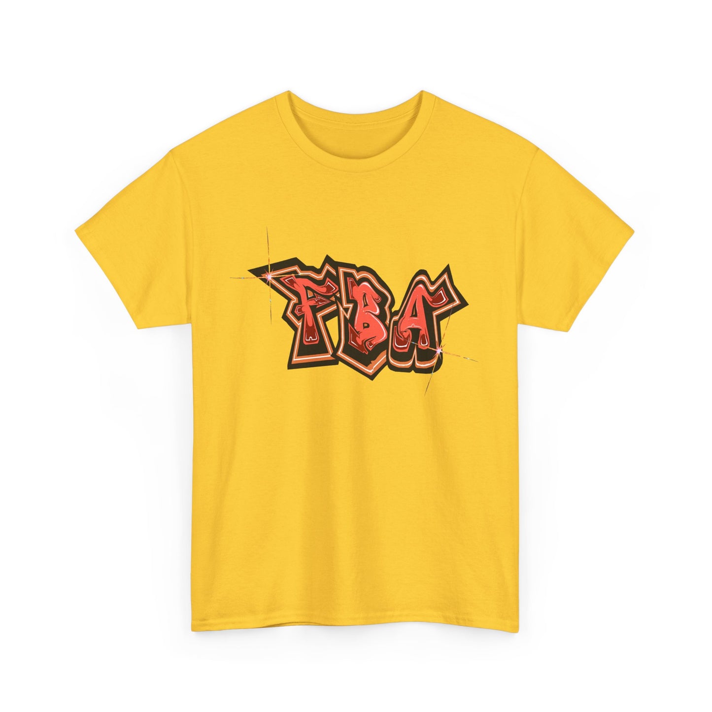 FBA Bling, Graffiti Art Unisex Heavy Cotton Tee, Streetwear T-Shirt, Urban Fashion, Casual Wear, Graphic Tee, Gift for Young Adults