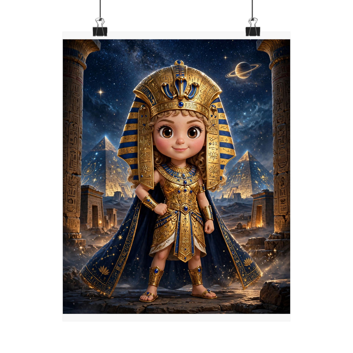 LUNA — Cinematic Little Pharaoh from the Stars — Kids Room Poster