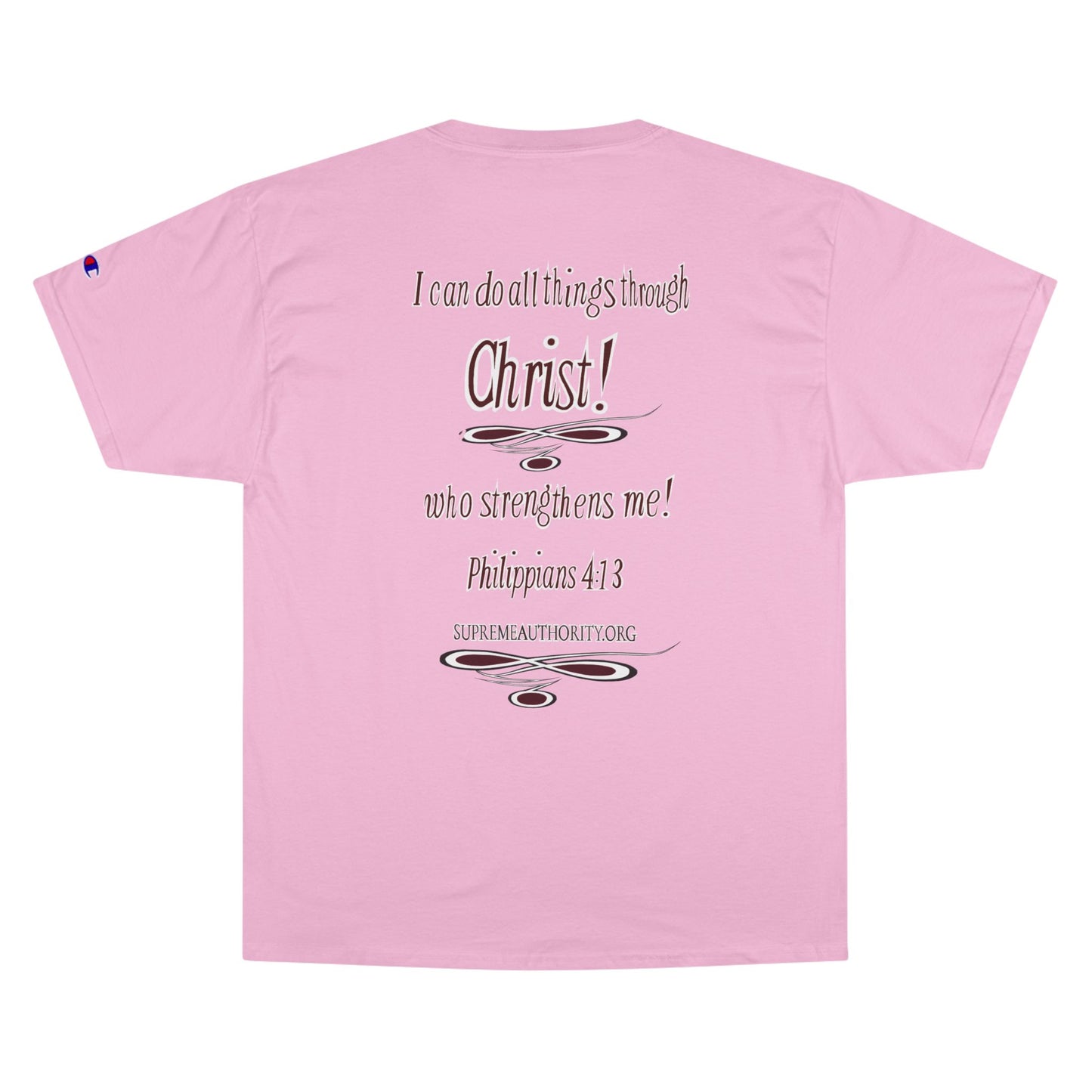Supreme Authority Glow Philippians  4:13 Champion T-Shirt