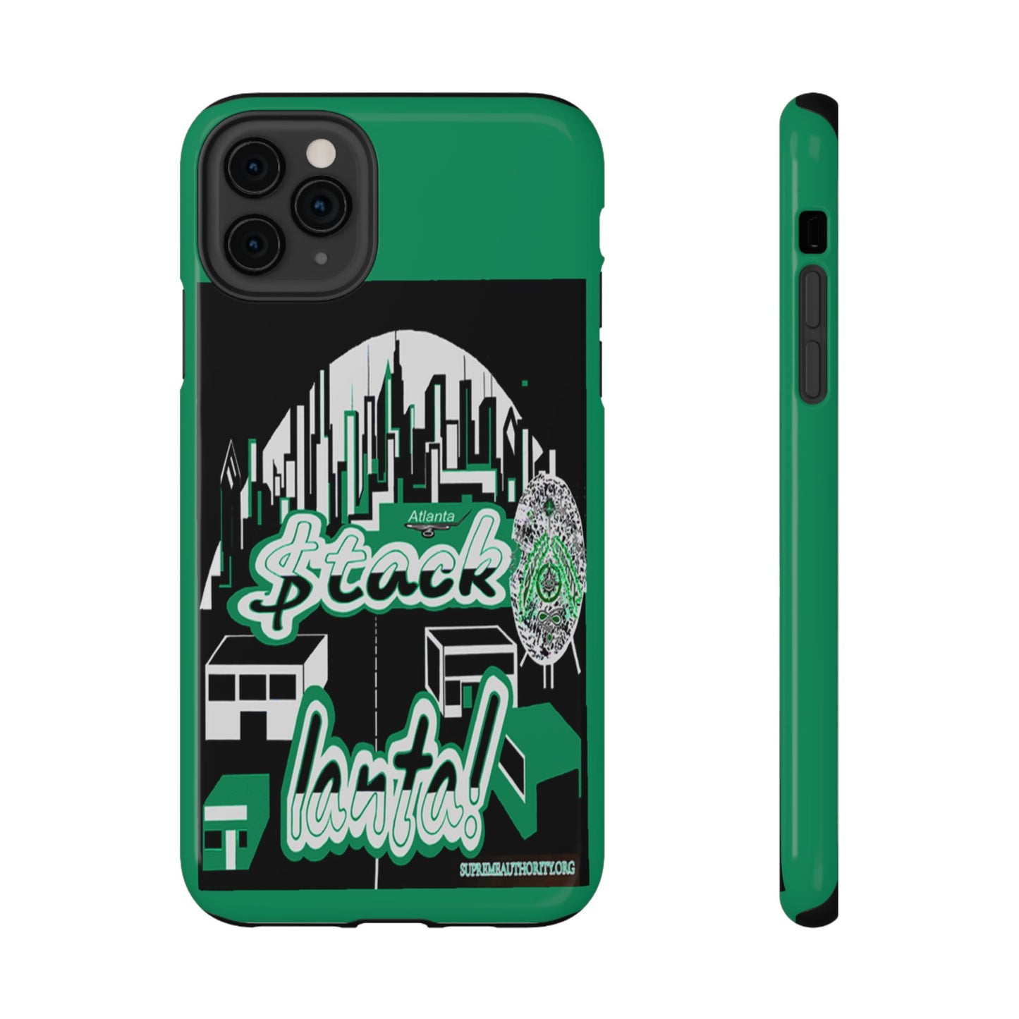 Stack-lanta 2! Remix Green Supreme Authority Iphone ONLY -Impact-Resistant Cases