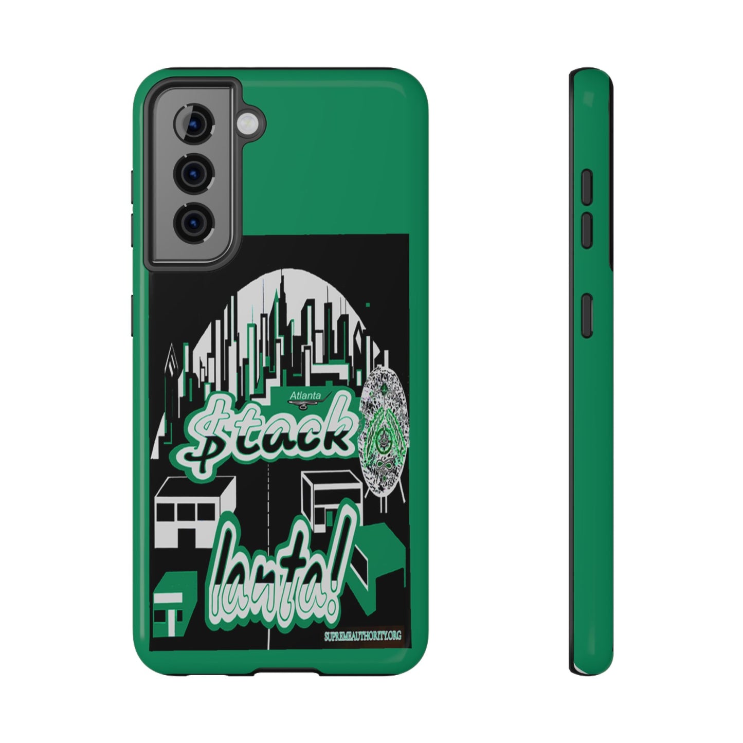 Stack-lanta 2 Remix Green Supreme Authority Samsung  ONLY  -Impact-Resistant Cases