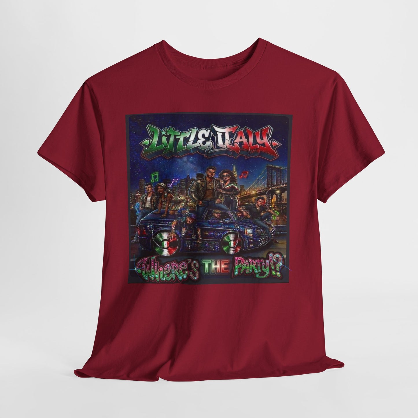 Where's The Party Italian Remix- Supreme Authority -Unisex Heavy Cotton Tee