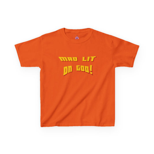 MAD LIT on GOD Supreme Authority brand -Kids Heavy Cotton™ Tee