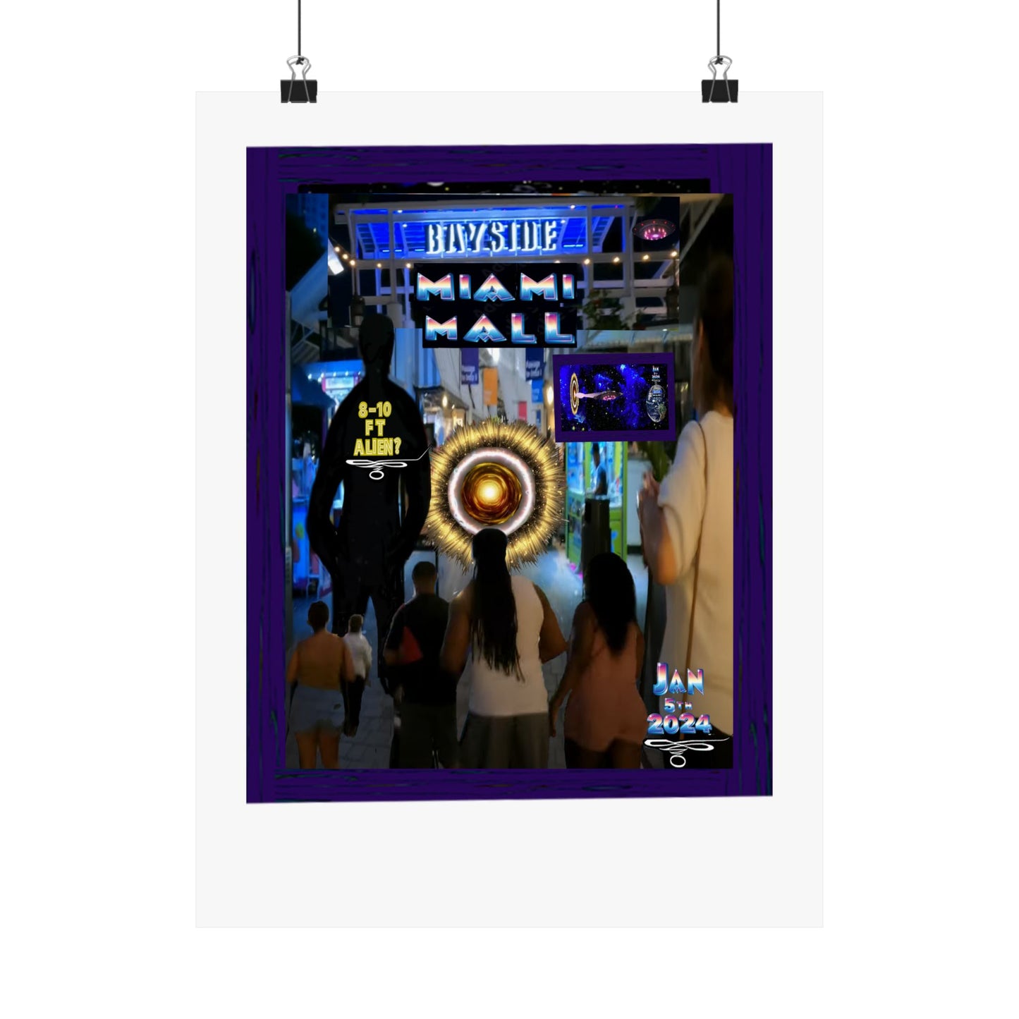 Miami Alien Mall 2 Matte Vertical Posters