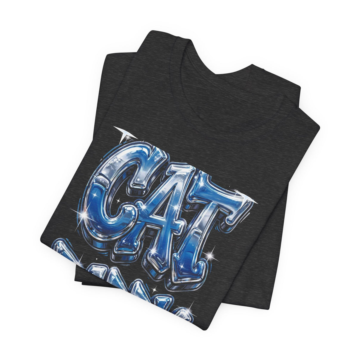 Cat Daddy Graffiti T-Shirt - Blue Chrome, Back + Sleeve Edition