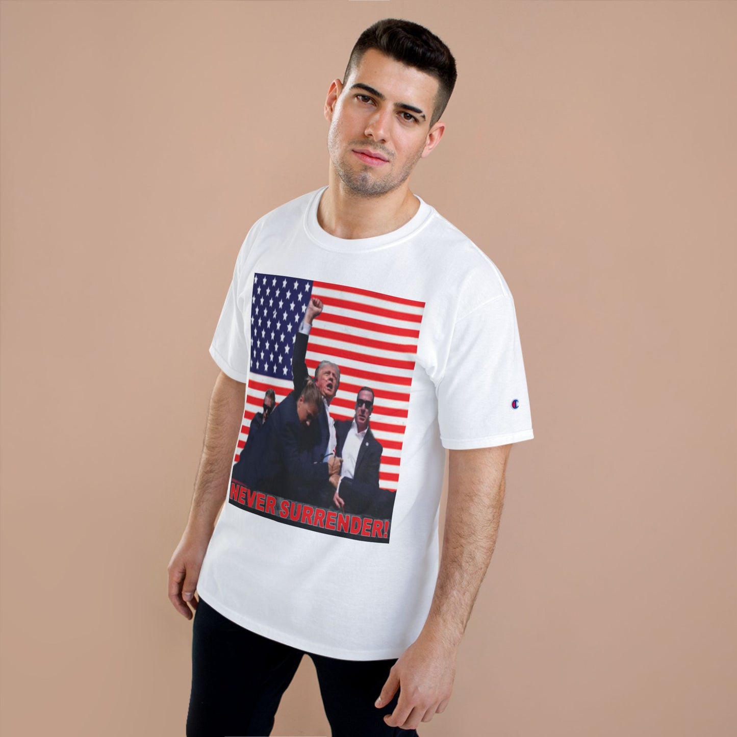 Trump Never Surrender Champion T-Shirt