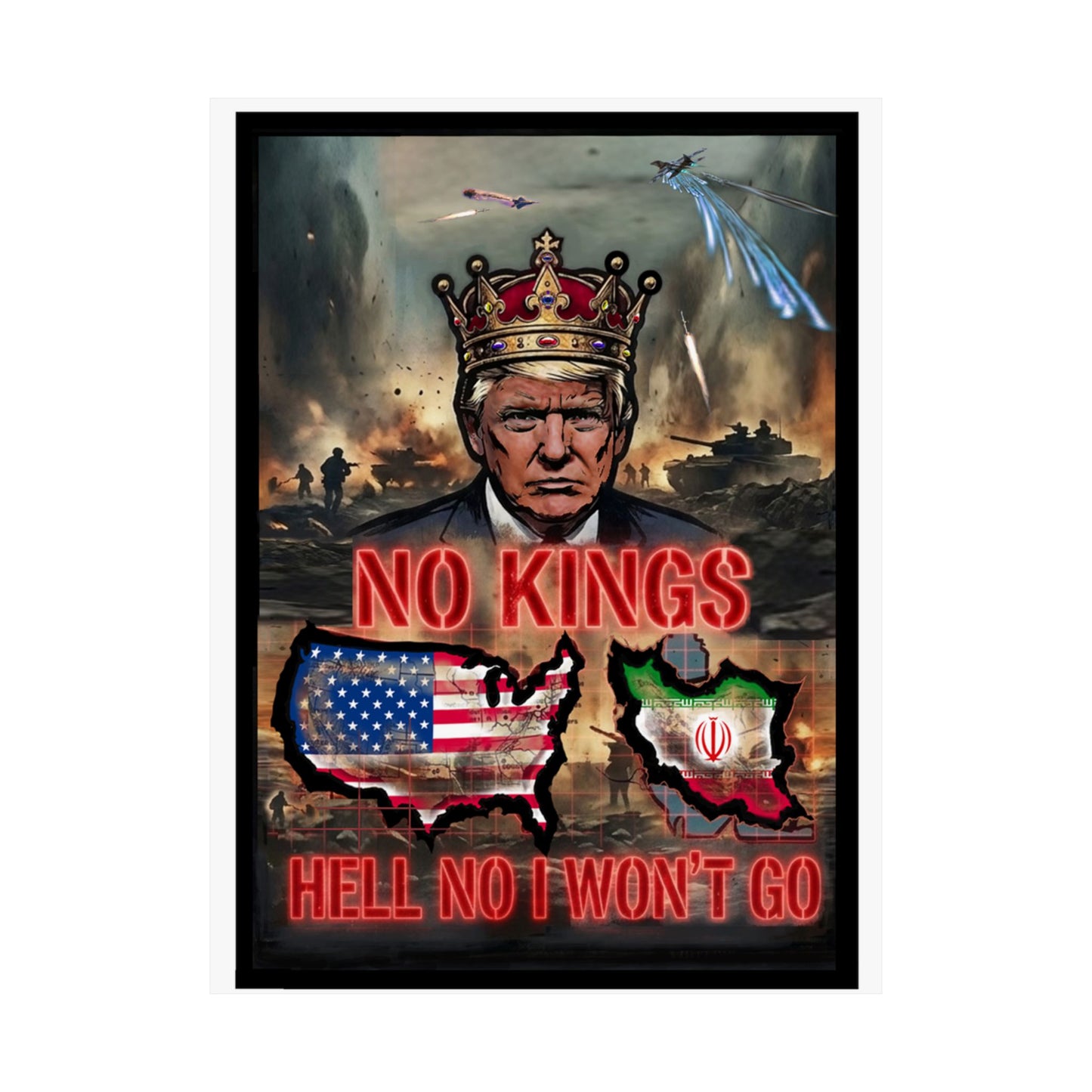 NO KINGS Banger Remix - Satin Posters (300gsm)