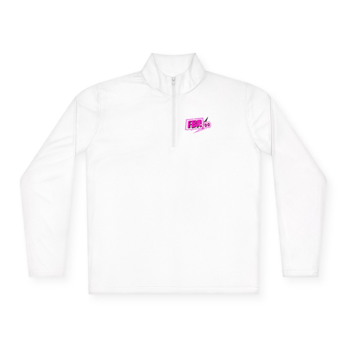 Quarter-Zip Pullover — Retro Pink "FBA 100" Logo Pullover