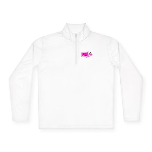 Quarter-Zip Pullover — Retro Pink "FBA 100" Logo Pullover