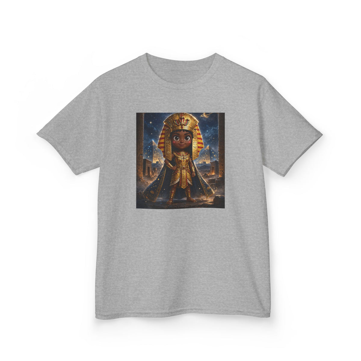 Amara — Cinematic Little Pharaoh from the Stars — Kids Tee (Budget Edition)