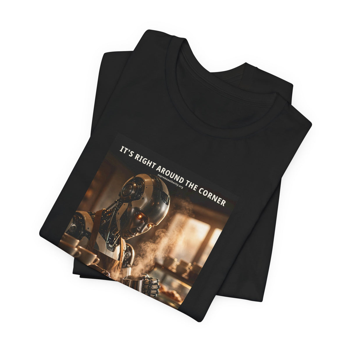 It's Right Around The Corner — Barista Robot Tee