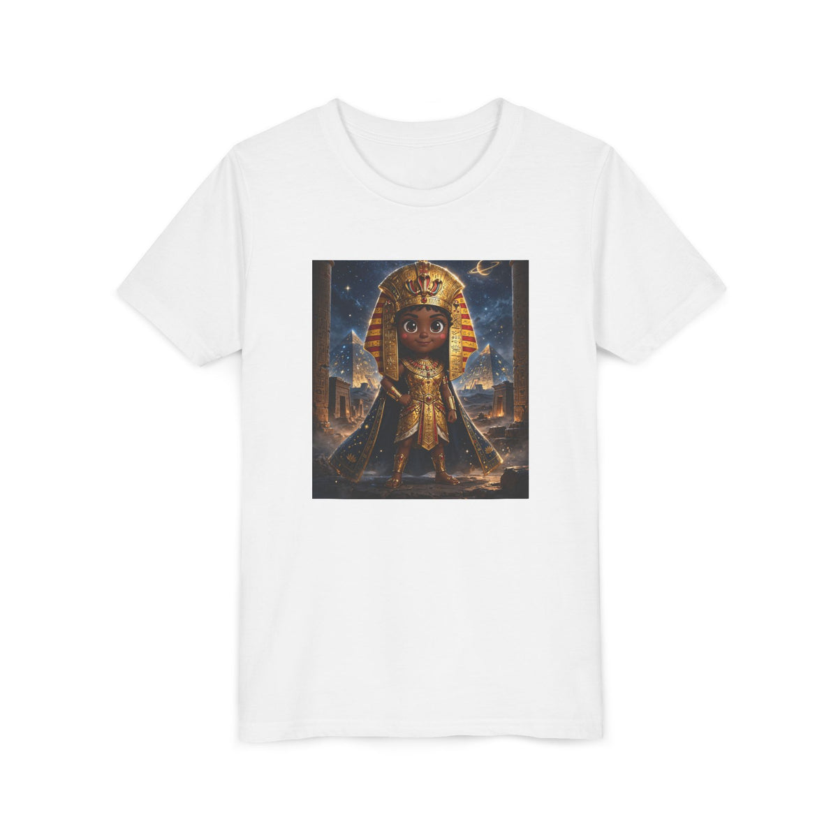 Amara — Cinematic Little Pharaoh from the Stars — Kids Tee