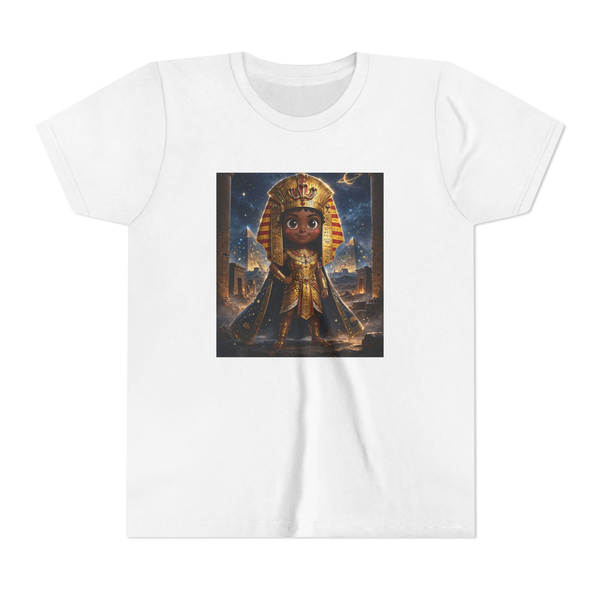 Amara — Cinematic Little Pharaoh from the Stars — Kids Tee