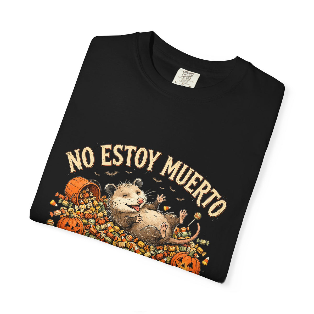 Camiseta Zarigüeya de Halloween - No Estoy Muerto, Solo Estoy en Coma de Azúcar, Tlacuache Divertido entre Dulces