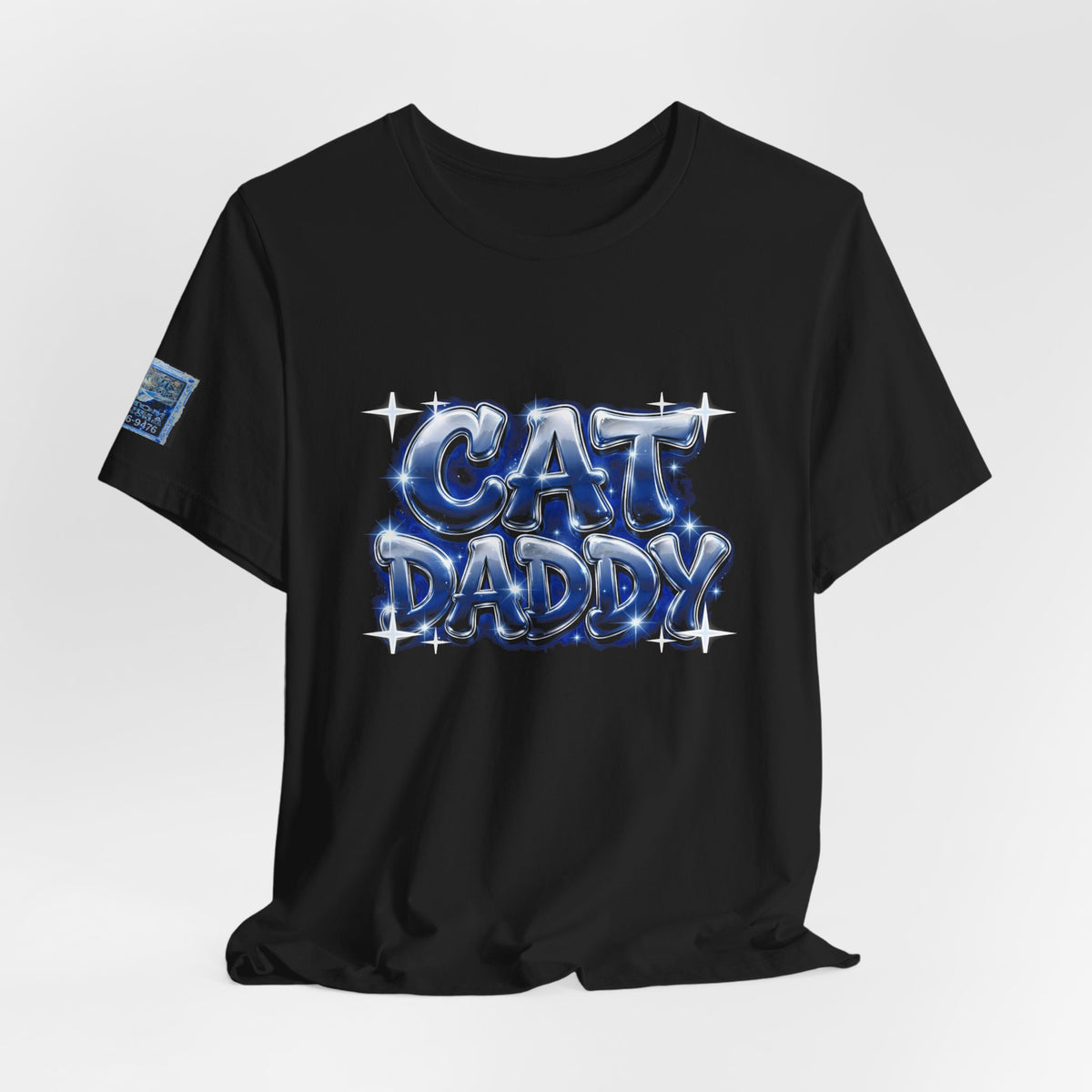 Cat Daddy Graffiti T-Shirt - Dark Blue Airbrush, Back + Sleeve Edition