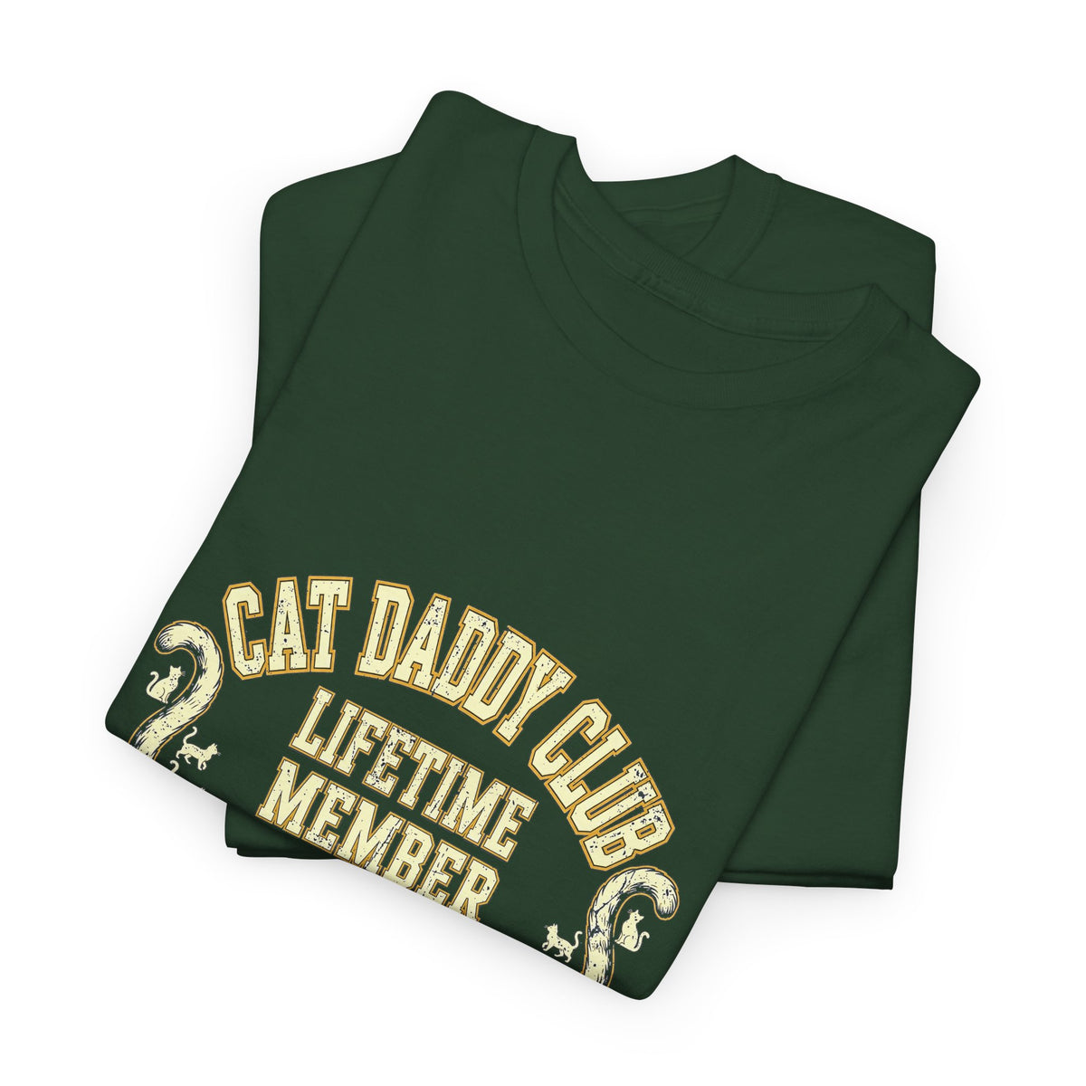Cat Daddy Club T-Shirt - Lifetime Member Varsity Cat Dad Tee, Dept. of Litter & Treats - Budget Edition