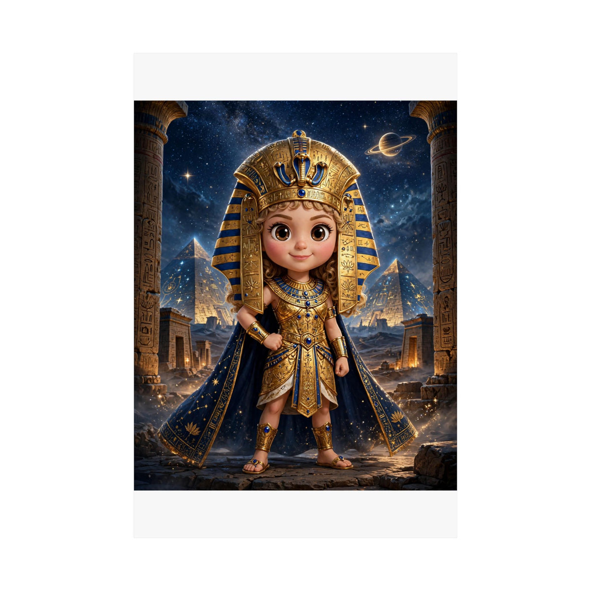LUNA — Cinematic Little Pharaoh from the Stars — Kids Room Poster
