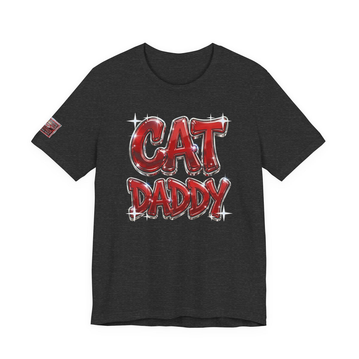 Cat Daddy Graffiti T-Shirt - Red Chrome, Back + Sleeve Edition