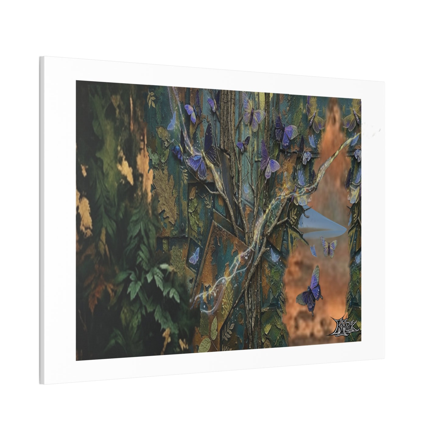 Fairy Butterfly -Nature -Punk aesthetic! Statement Piece! -" Estimated Gallery Value" at $14,00.00+. Integrated Gallery Matting.  Canvas Stretched, 0.75"