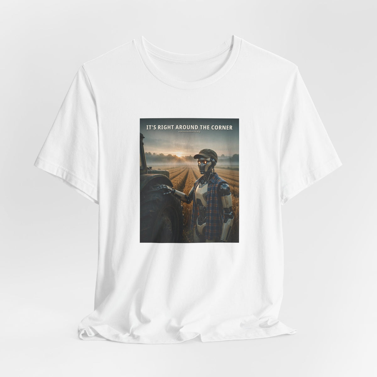 It's Right Around The Corner — Farmer Robot Tee