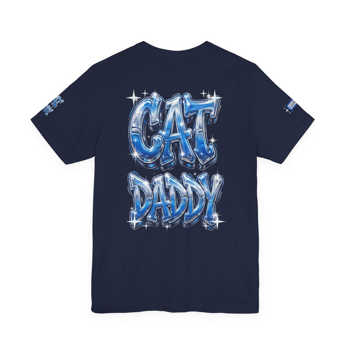 Cat Daddy Graffiti T-Shirt - Blue Chrome, 4-Sided Badge Edition