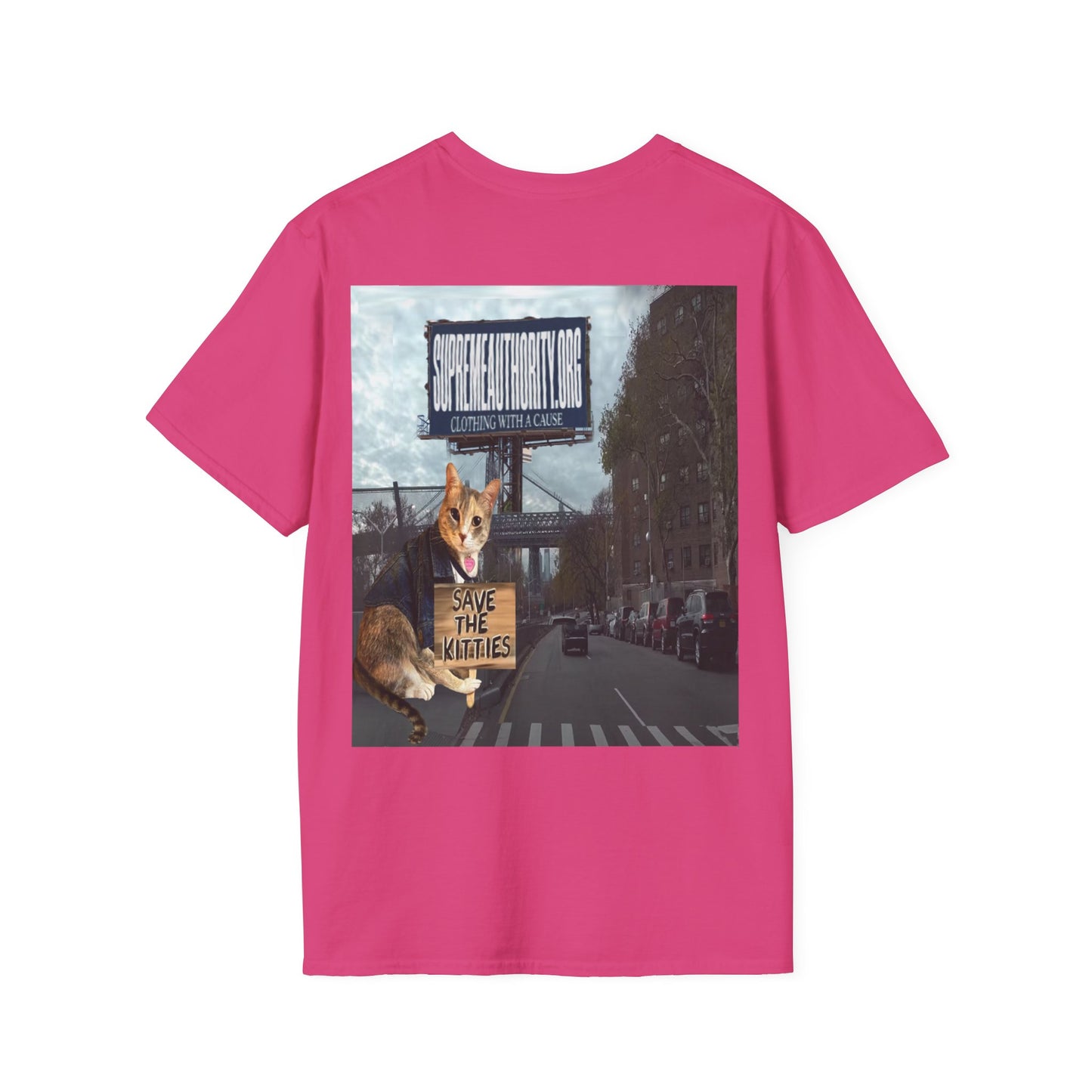 SAVE THE KITTIES - Cat Rescue Fund Raiser - Unisex Soft style T-Shirt
