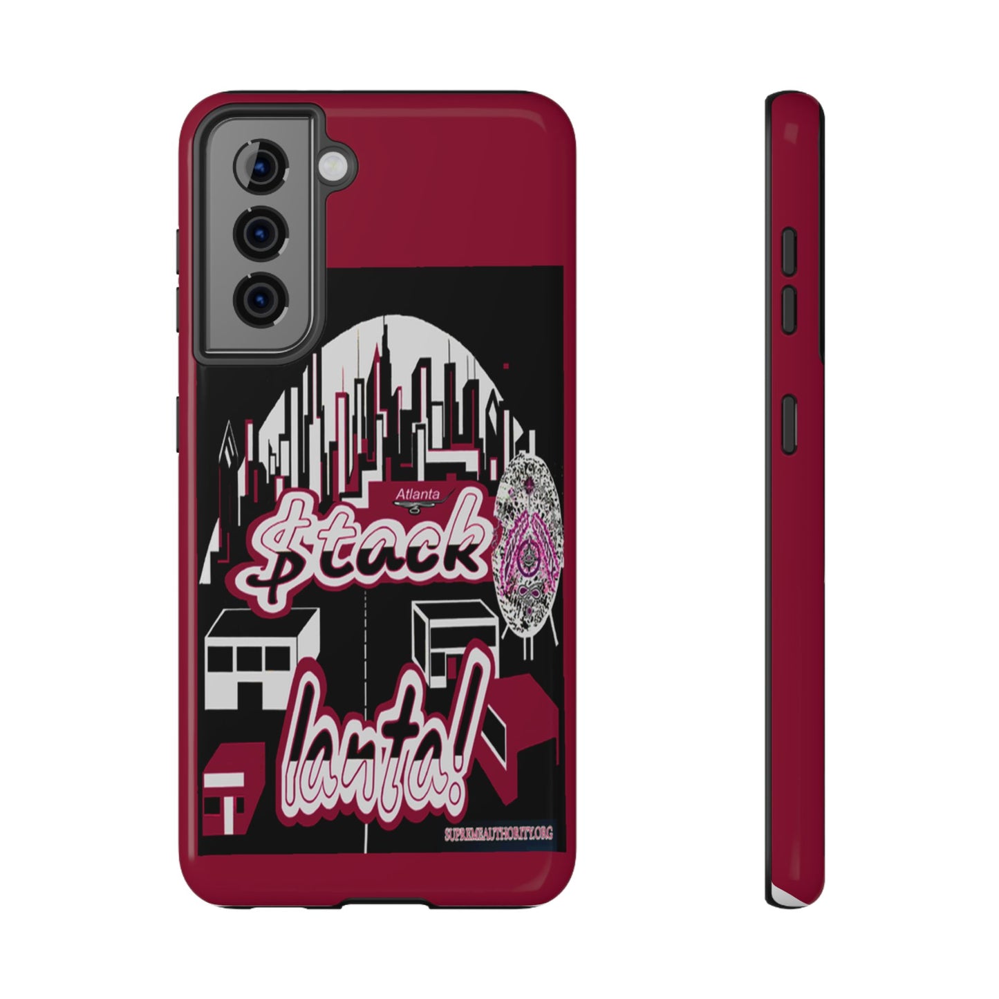 Stack-lanta 2! Red Rremix Supreme Authority Samsung ONLY -Impact-Resistant Cases