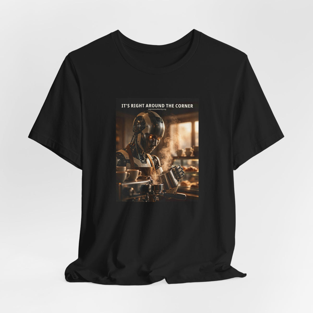 It's Right Around The Corner — Barista Robot Tee