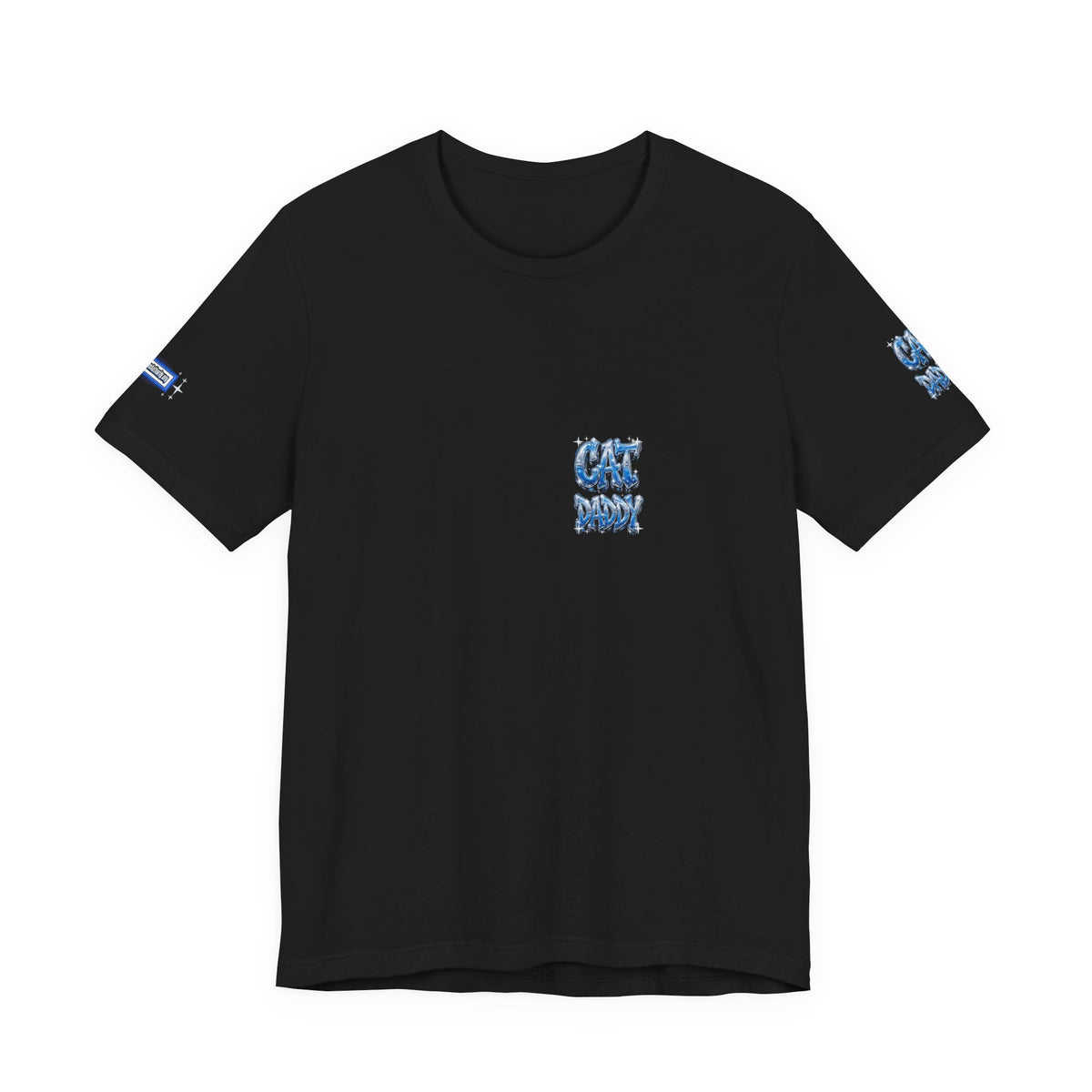 Cat Daddy Graffiti T-Shirt - Blue Chrome, 4-Sided Badge Edition