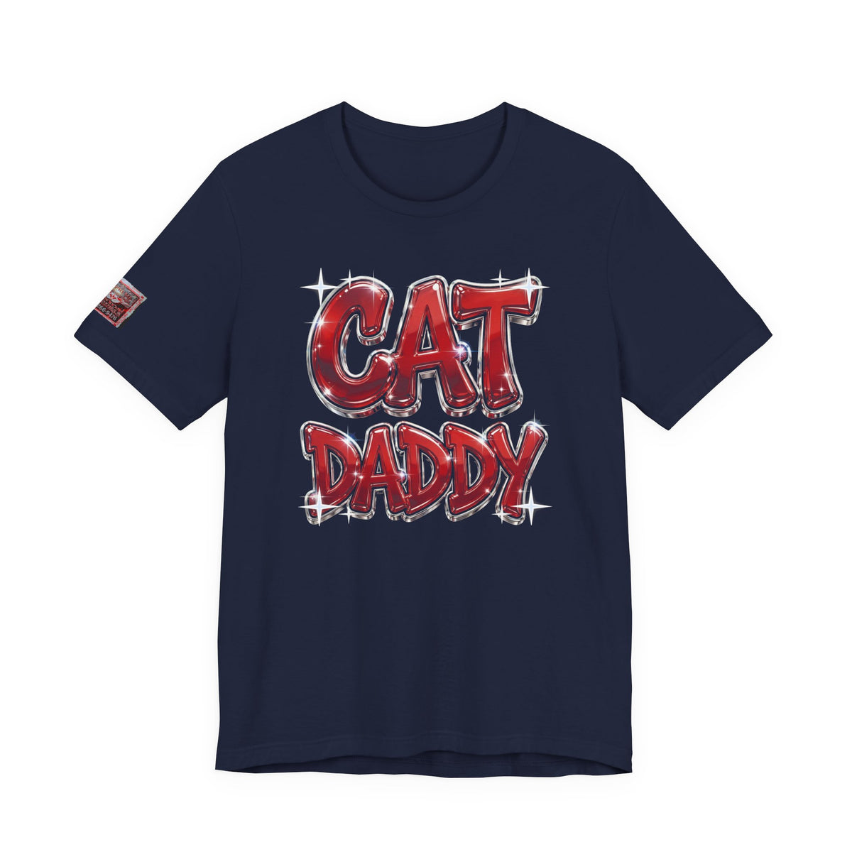 Cat Daddy Graffiti T-Shirt - Red Chrome, Back + Sleeve Edition