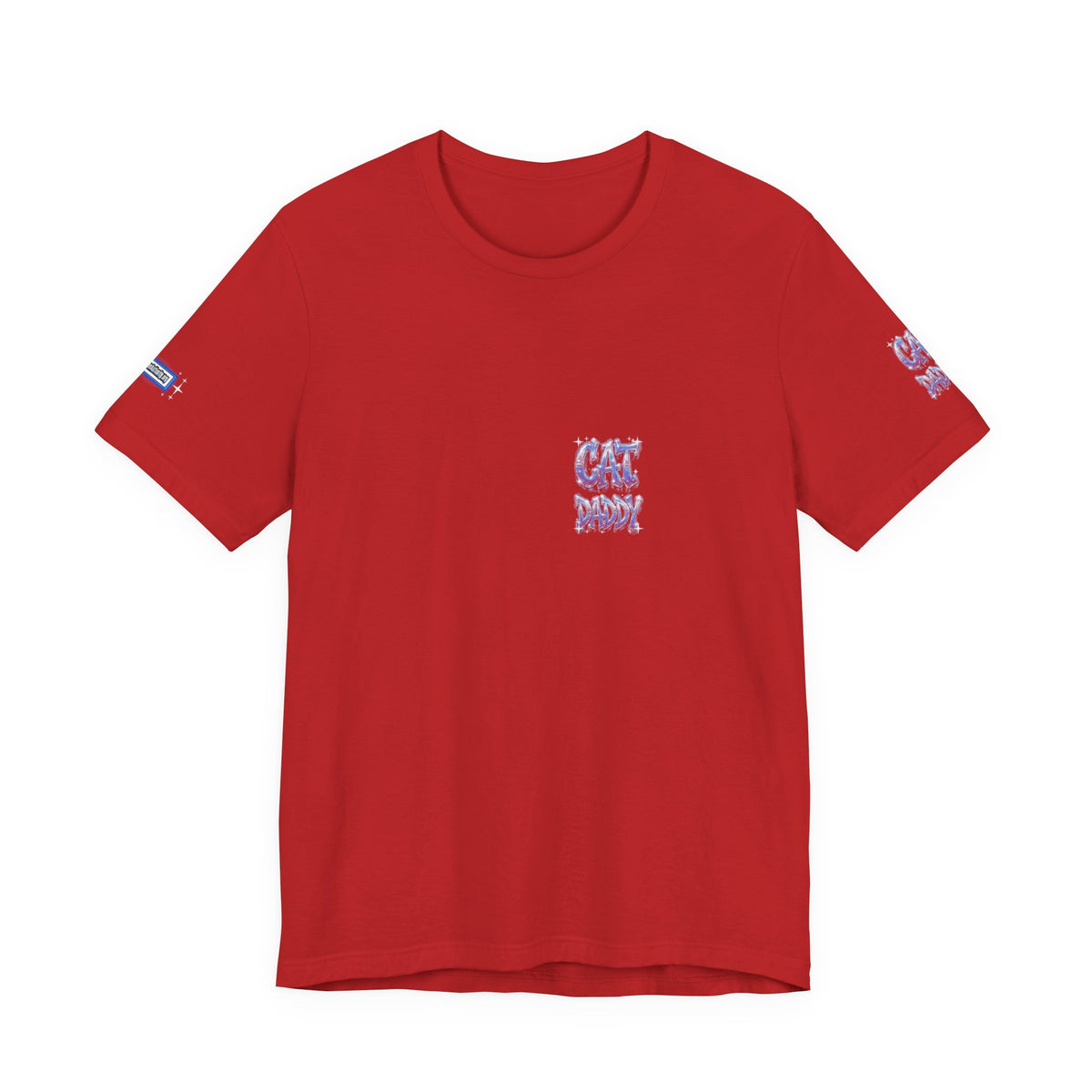 Cat Daddy Graffiti T-Shirt - Blue Chrome, 4-Sided Badge Edition