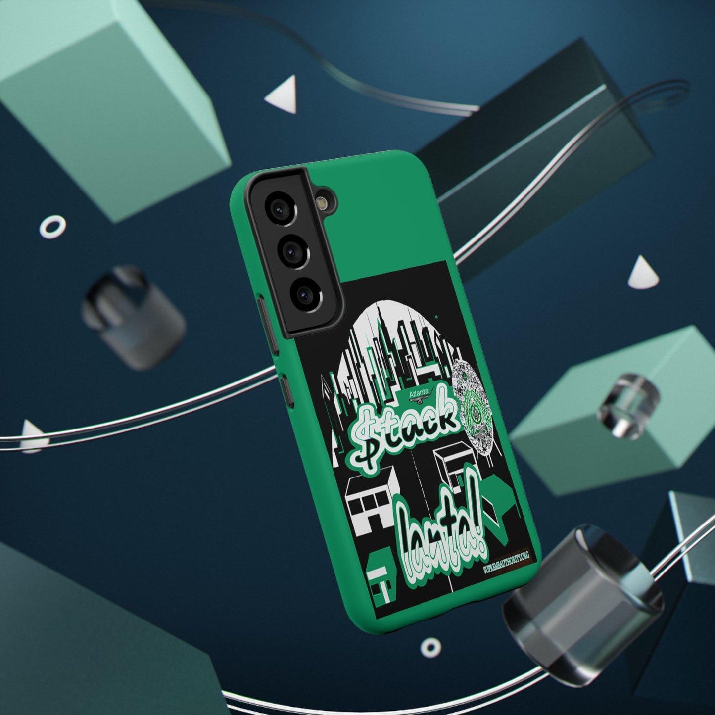 Stack-lanta 2 Remix Green Supreme Authority Samsung  ONLY  -Impact-Resistant Cases
