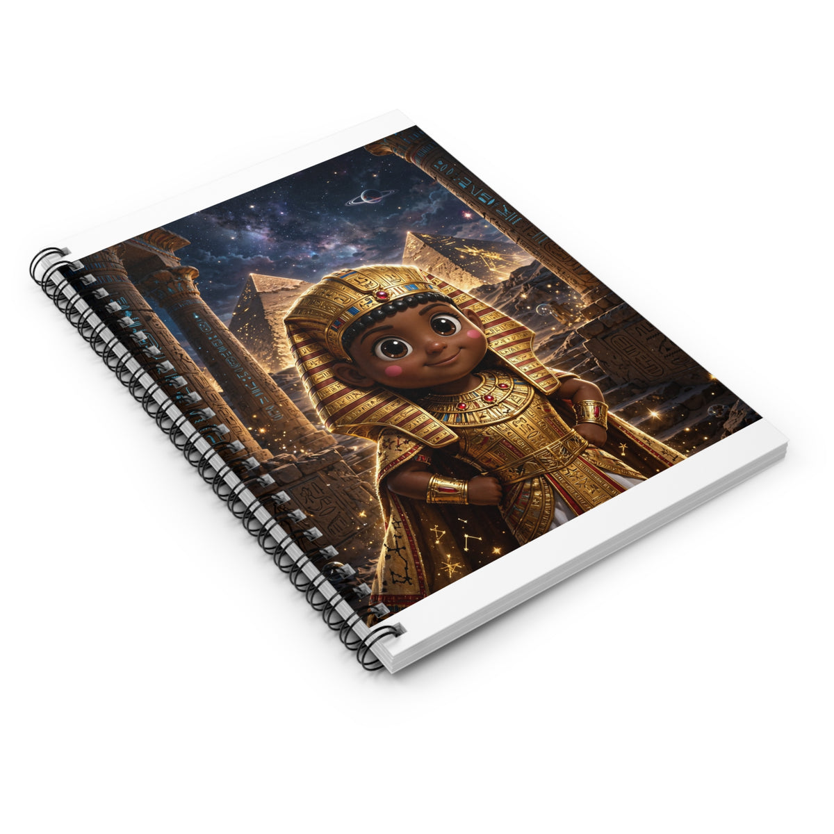 SEFU — Cinematic Little Pharaoh from the Stars — Kids Spiral Notebook