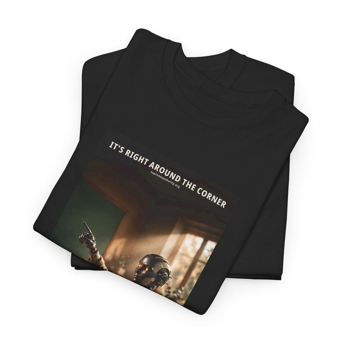 It's Right Around The Corner — Teacher Robot Tee (Budget Edition)