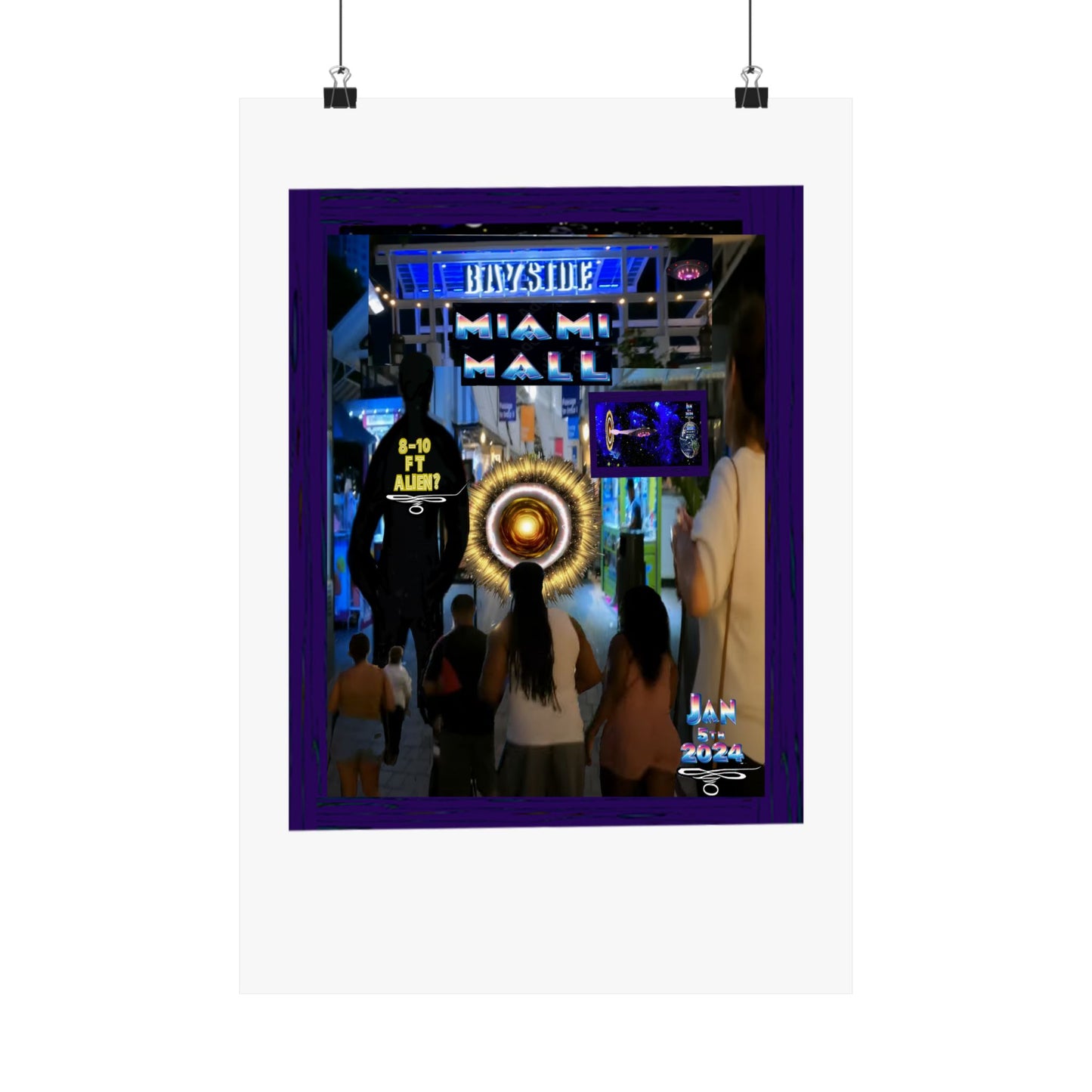 Miami Alien Mall 2 Matte Vertical Posters