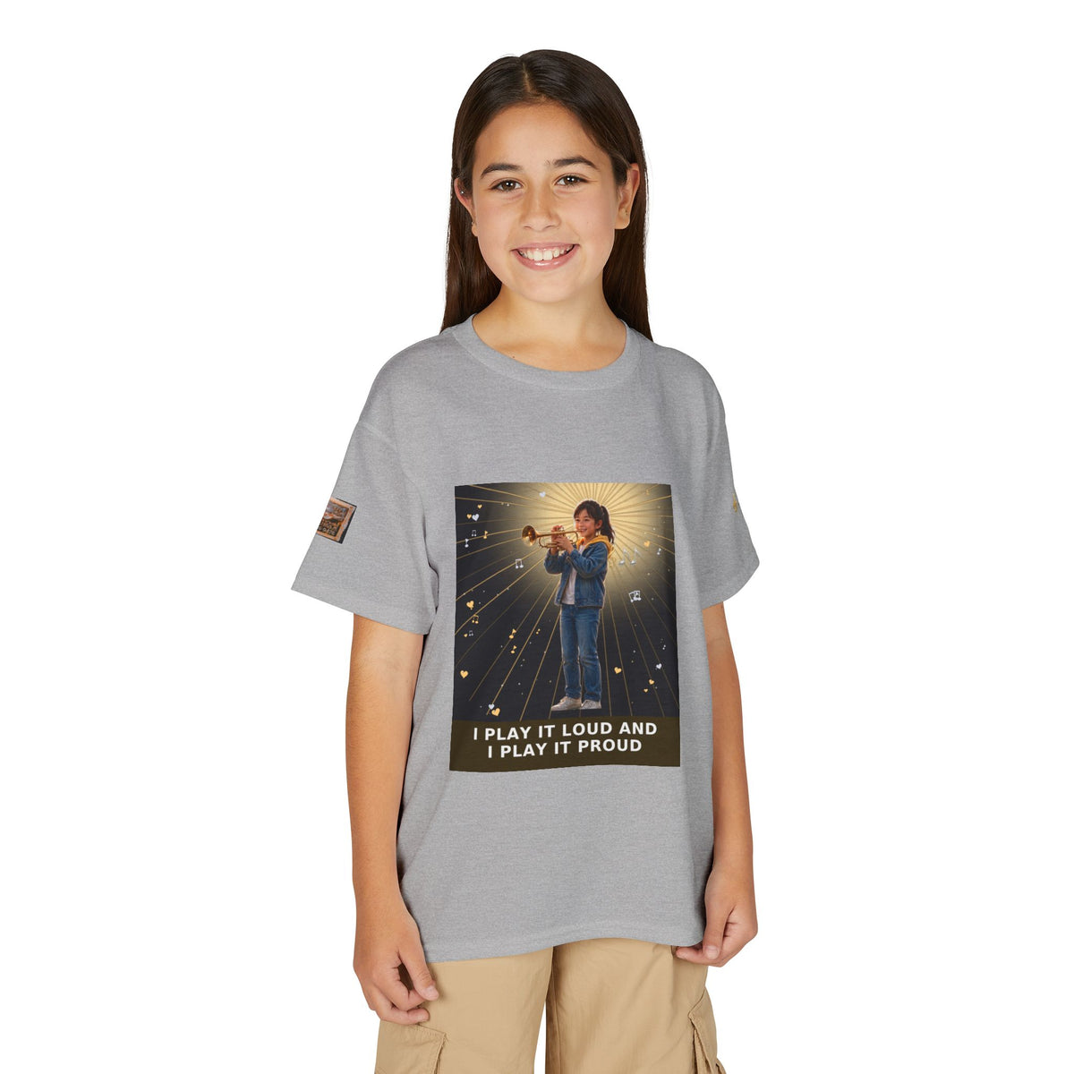 I Play It Loud and I Play It Proud — Asian Girl Trumpet Pre-Teen Musician Tee