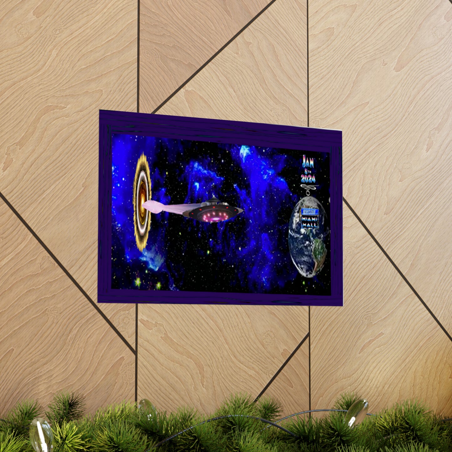 Miami Alien Mall 1 Matte Horizontal Posters