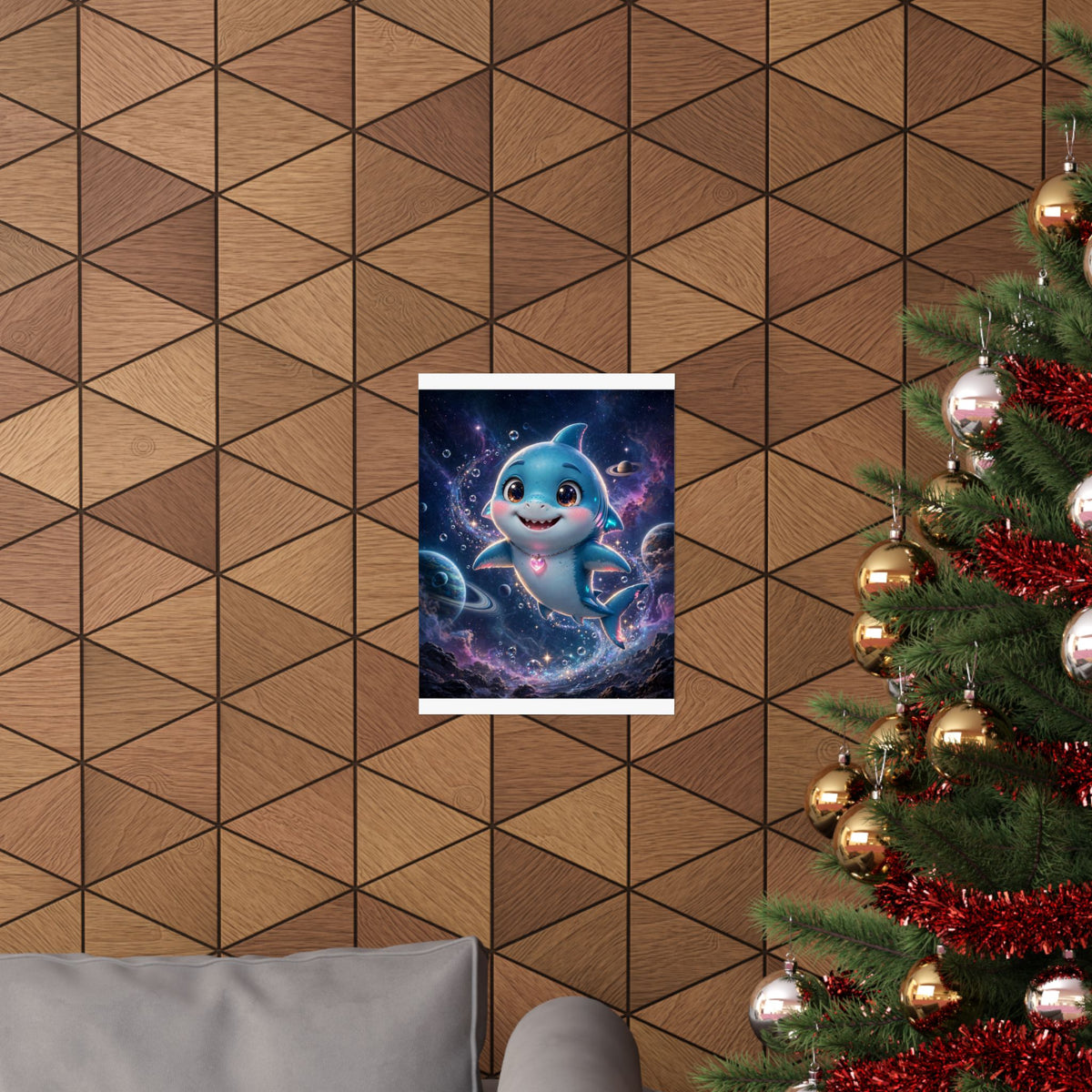 Finn — Shark Buddy — Kids Room Poster